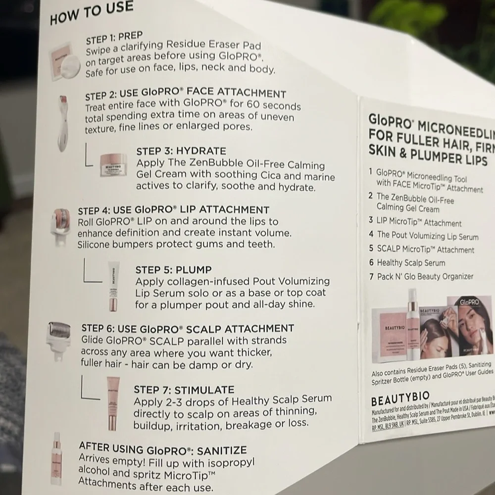 🍉 GLO-PRO MICRO-NEEDLING RED LIGHT SET FOR SCALP NECK FACE BACK OF HANDS
